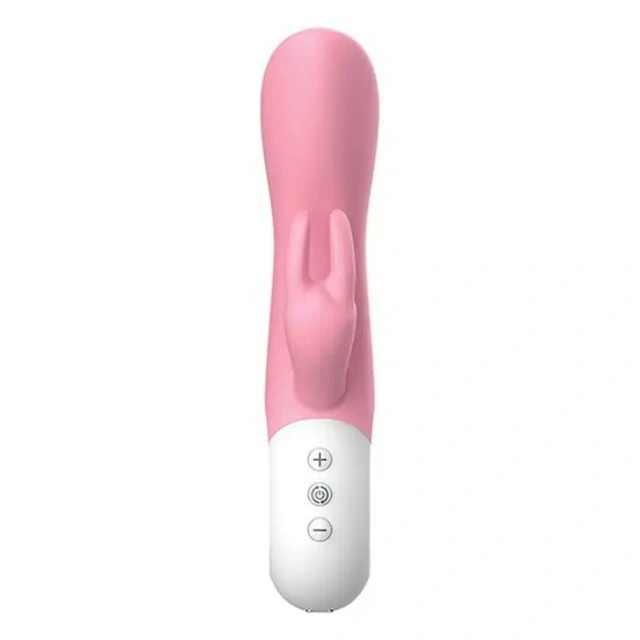 Вибратор-кролик Liebe Pleasure Toys Mighty Rechargeable Rabbit, 21.5 см (светло-розовый)