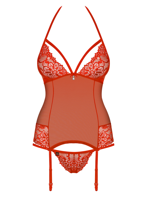 Еротичний комплект Obsessive 838, S/M (червоний)