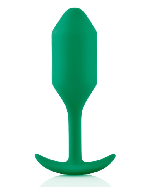 B-Vibe Snug Plug 2 - Korek analny, Zielony, 10, 5 cm