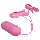 Зажимы для сосков Pretty Love Nipple Clips Romantic Wawe II, (розовый)