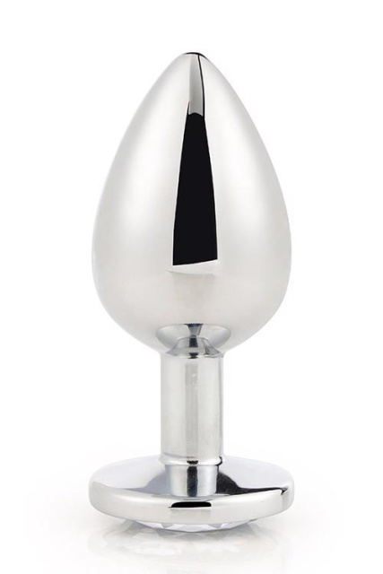 Dream Toys Gleaming Love Silver Plug Large - Korek analny, Srebro, 9.5 cm