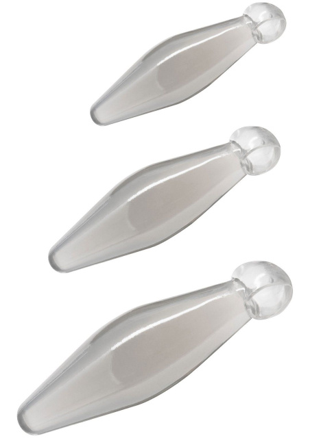 TOYJOY - Zestaw korków analnych, Przezroczysty, 10 cm