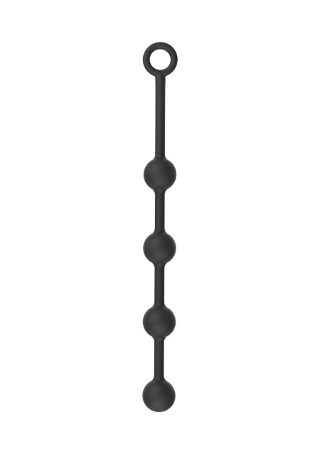 Hidden Desire Heavy Anal Balls - Łańcuszek analny, Czarny, 34.5 cm