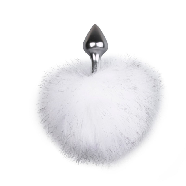 Easytoys Bunny Tail Plug No. 1 - Korek analny, Biały, 15 cm