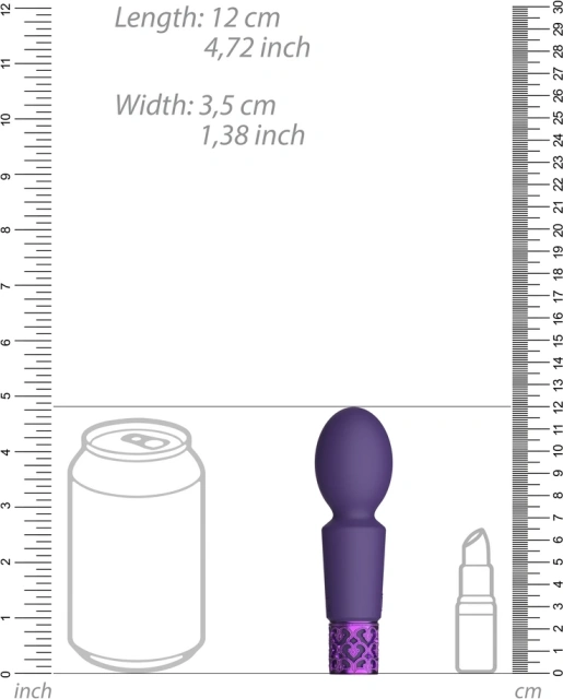 Vibromassager Royal Gems Brilliant, 12 cm (fioletowy)