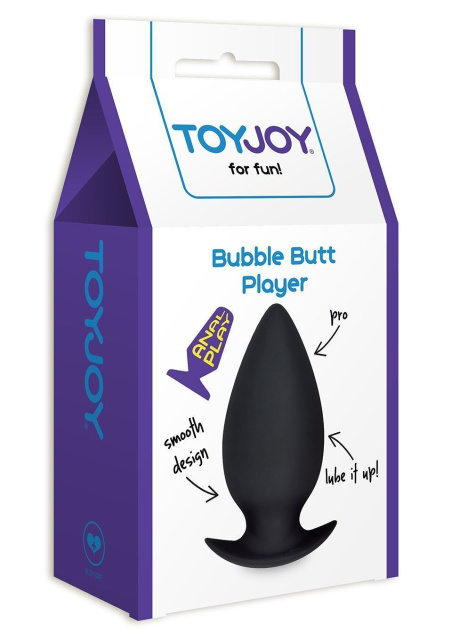 Анальна пробка Toy Joy Bubble Butt Player Pro, 11 см (чорний)