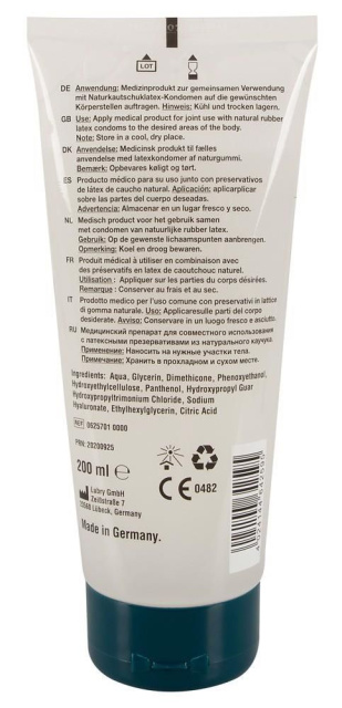 Just Glide Premium Anal - Hybrydowy lubrykant analny, 200 ml