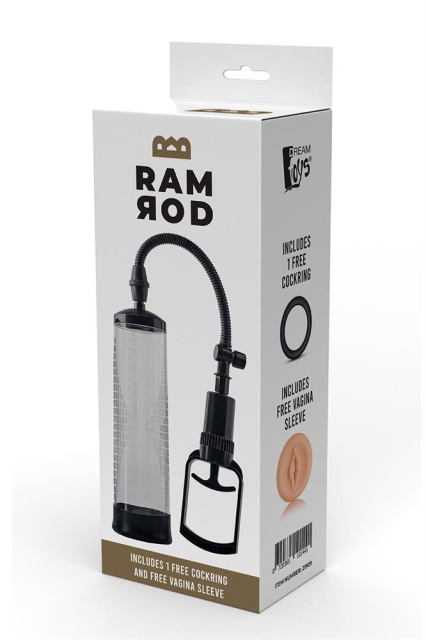 Вакуумна помпа Dream Toys Ramrod Penis Pump Trigger, 20 см (прозора)