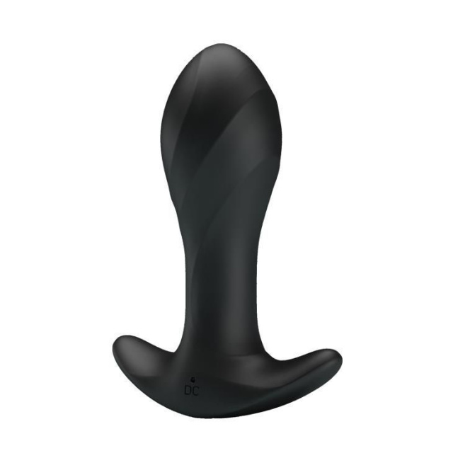 Pretty Love Anal Plug Massager - Korek analny z wibracjami, Czarny, 10, 4 cm