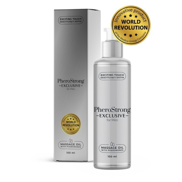 Medica-Group PheroStrong Massage Oil Exclusive - Olejek do masażu z feromonami dla mężczyzn, Bergamotka, 100 ml
