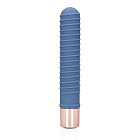 Вібратор Loveline Ribbed Mini, 14.1 см (синій)