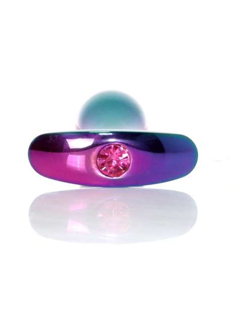 Анальна пробка з кристалом B - Series HeavyFun Plug-Jewellery, 9.2 см (рожевий)