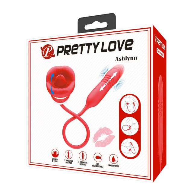 Стимулятор Pretty Love Ashlynn, 48.6 см (красный)