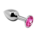 Анальна пробка Alive Mini Metal Butt Plug L, 8 см (рожевий)