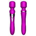 B - Series Fox Dual Massager Pulsator - Wibrator, Fioletowy, 22.6 cm