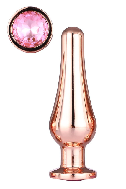 Korek analny Gleaming Love Gold Pleasure Plug L, 12.7 см (różowy)