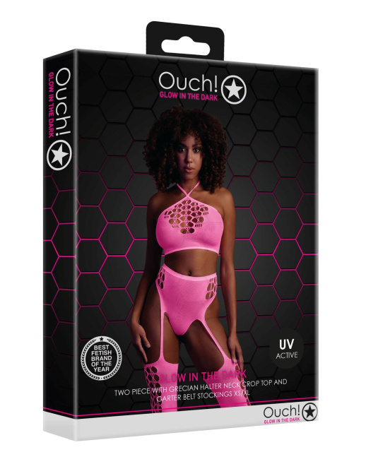 Ouch Neon - Komplet bielizny, XS/XL