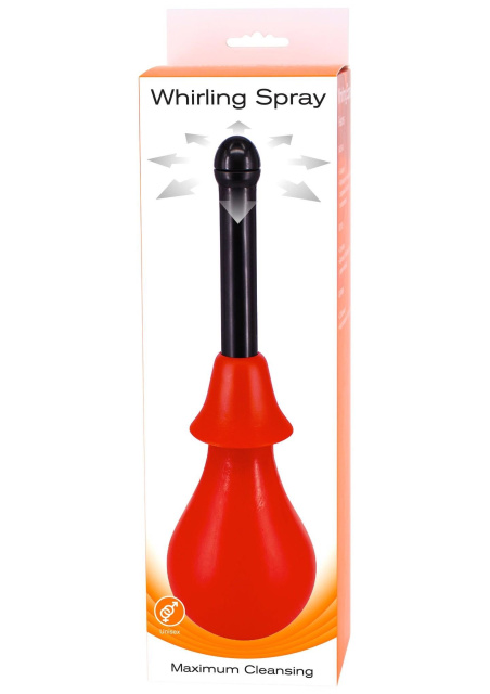 Анальний душ Seven Creations Whirling Spray, 25.5 см (червоний)