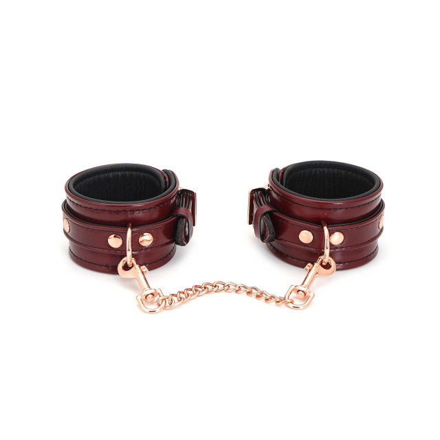 Liebe Seele Wine Red Ankle Cuffs - Uprząż na nogi, Bordоwy, 30.5 cm