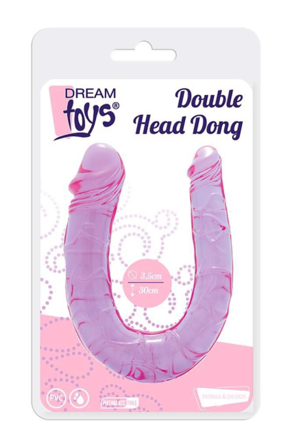 Двосторонній фаломітатор Dream Toys All Time Favorites, 30 см (фіолетовий)