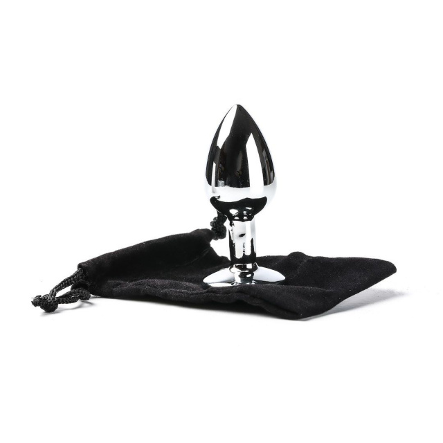 Simply Pleasure S - Korek analny z kryształkiem, Niebieski, 7 cm, S