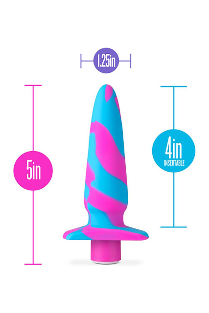 Blush Avant Vibrotize - Korek analny z wibracjami, Multi, 12.7 cm