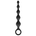 Dorcel Deep Feel - Koraliki analne, Czarny, 17, 5 cm