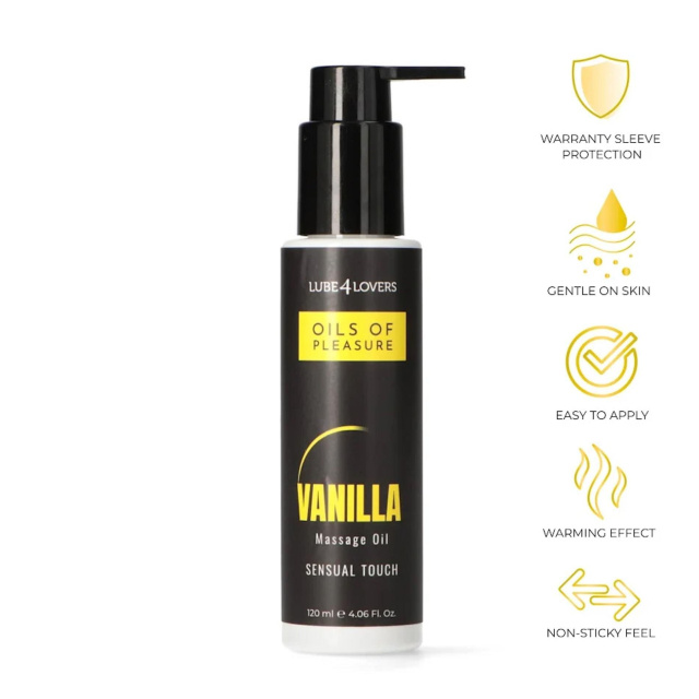 Lube4lovers Oils of Pleasure Vanilla - Olejek do masażu, 120 ml