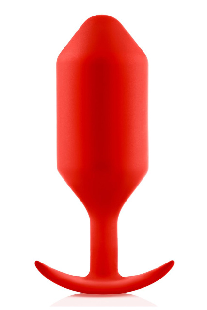 B-Vibe Snug Plug 6 - Korek analny, Czerwony, 16 cm