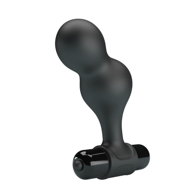 BAILE Super Rower - Korek analny, Czarny, 10 cm
