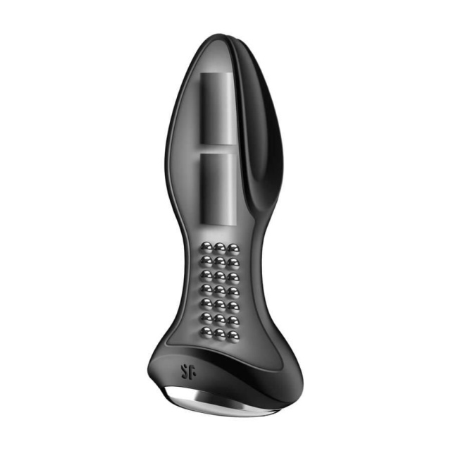 Анальна пробка Satisfyer Rotator Plug 2+, 12,8 см (чорний)