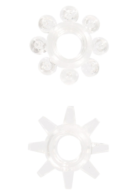 Набор эрекционных колец Power Stretchy Rings, 2 шт (прозрачный)