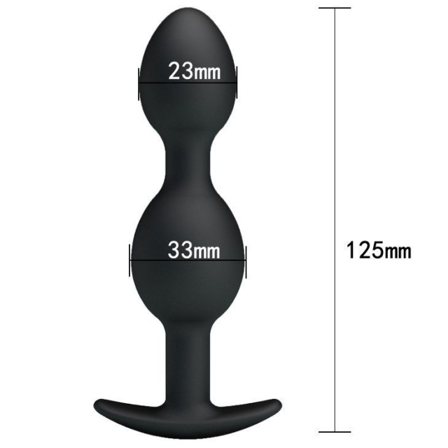 Pretty Love Special Anal Stimulation - Korek analny, Czarny, 12, 5 cm