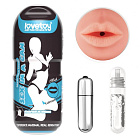 Мастурбатор с вибрацией Sex In A Can Mouth Stamina Tunnel Vibrating (телесный)
