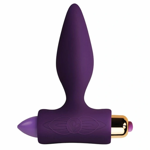 Rocks-Off Petite Sensations Plug - Korek analny z wibracjami, Fioletowy, 10 cm