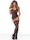 Сексуальный комбинезон-сетка Obsessive Bodystocking F214, S/M/L (чёрный)