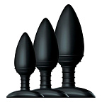 Набор Nexus Butt Plug Trio, 3 шт (черный)