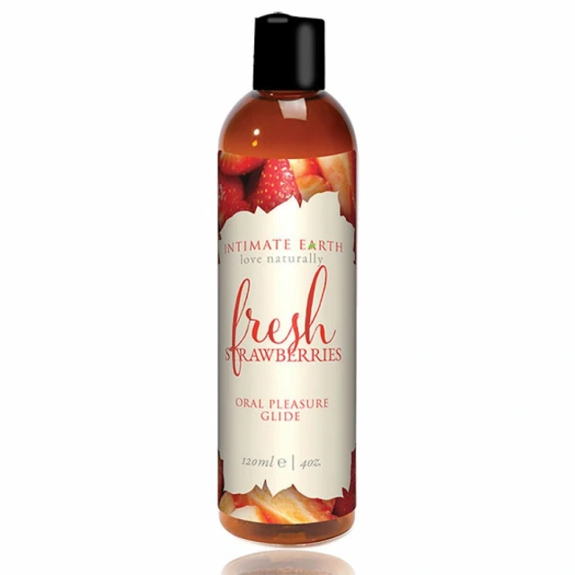 Intimate Earth Natural Flavors Strawberries - Lubrykant na bazie wody, Truskawka, 120 ml