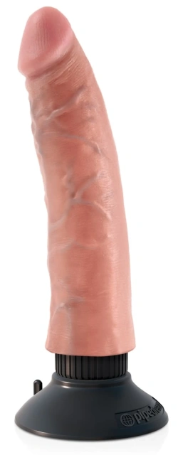 Вибратор King Cock Vibrating Cock 7 Inch, 18 см (телесный)