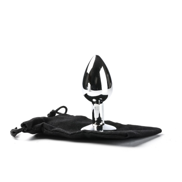Simply Pleasure S - Korek analny z kryształkiem, Przezroczysty, 7 cm, S