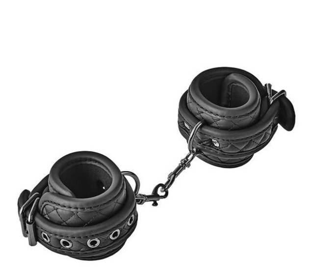 Dream Toys Blaze Luxury Fetish Handcuffs - Kajdanki, Czarny, 26 cm