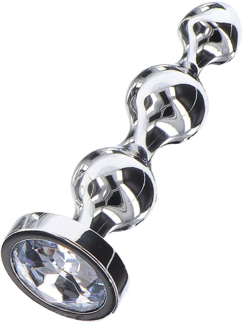 TOYJOY Anal Play Diamond Star Beads - Stymulator analny, Srebro, 10.5 cm, S