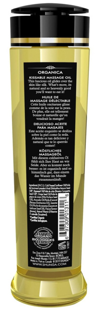 Shunga Organica Exotic Green Tea - Olejek do masażu, Przezroczysty, Herbata zielona, 240 ml