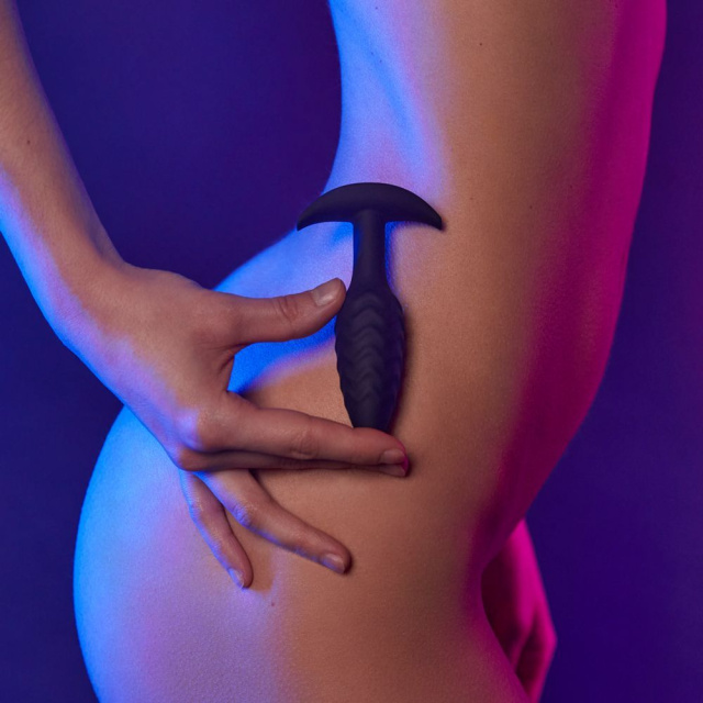 Анальна пробка Dorcel Wavy Plug, 10,6 см (чорний)