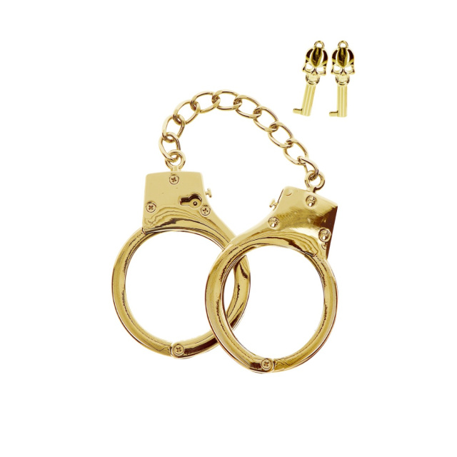 Taboom Gold Plated BDSM Handcuffs - Kajdanki, Złoto