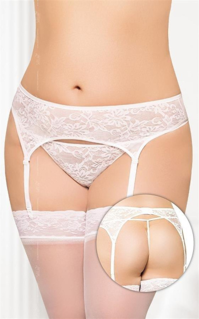 Пояс для чулок SoftLine Garterbelt 3316, 3XL (белый)