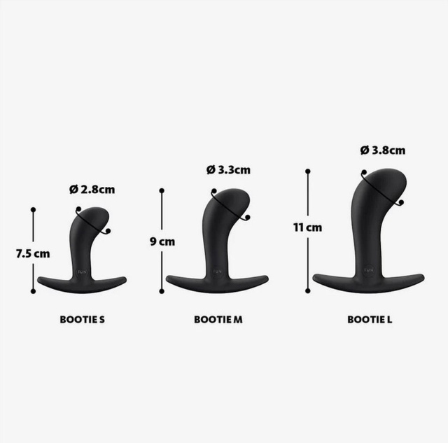 Korek analny Fun Factory Bootie S, 7.5 cm (czarny)