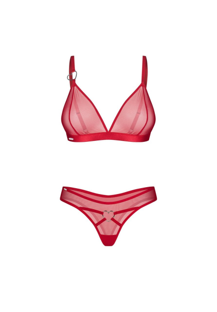 Комплект белья Obsessive Crimessa, L/XL (красный)