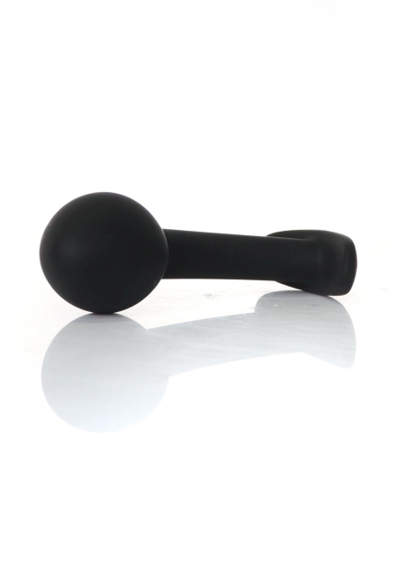 B - Series HeavyFun Curved - Korek analny, Czarny, 10.5 cm