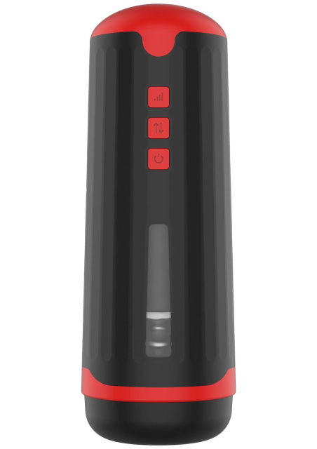 Hidden Desire Milking Master - Automatyczny masturbator z wibracją, Czarny, 28 cm